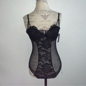 Frederick’s of Hollywood Stephanie Black Teddy Bodysuit